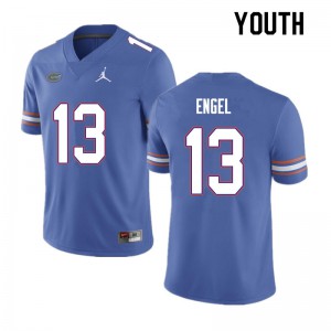 Youth Kyle Engel Blue Florida #13 Stitch Jersey
