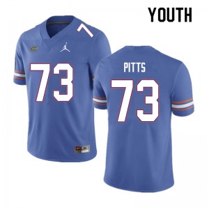 Youth Mark Pitts Blue Florida #73 Embroidery Jersey