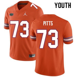 Youth Mark Pitts Orange Florida Gators #73 University Jersey