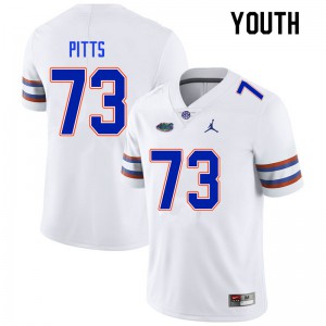 Youth Mark Pitts White University of Florida #73 Stitched Jerseys