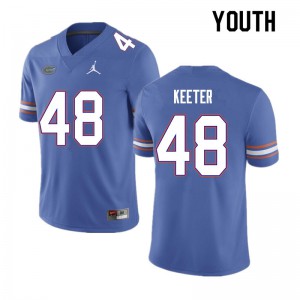 Youth Noah Keeter Blue UF #48 Stitch Jersey