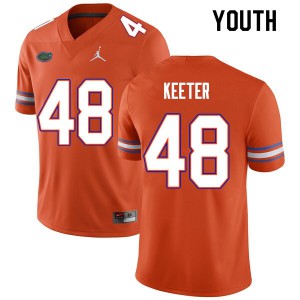 Youth Noah Keeter Orange Florida Gators #48 Stitched Jersey