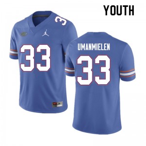 Youth Princely Umanmielen Blue University of Florida #33 Player Jerseys