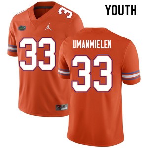 Youth Princely Umanmielen Orange Florida Gators #33 Official Jerseys