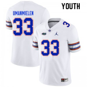 Youth Princely Umanmielen White Florida #33 Official Jerseys