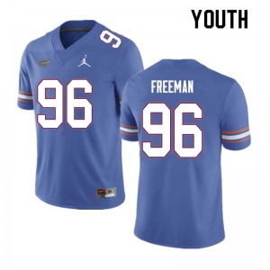 Youth Travis Freeman Blue University of Florida #96 Football Jerseys