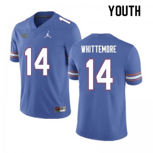 Youth Trent Whittemore Blue Florida #14 College Jerseys