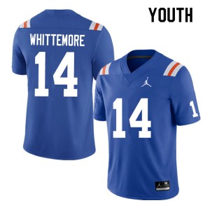 Youth Trent Whittemore Royal UF #14 Throwback Stitched Jersey