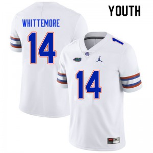 Youth Trent Whittemore White UF #14 Official Jersey
