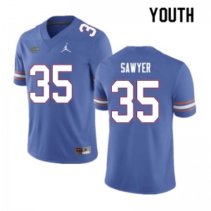 Youth William Sawyer Blue UF #35 College Jerseys