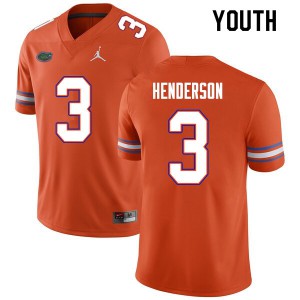 Youth Xzavier Henderson Orange Florida Gators #3 NCAA Jersey