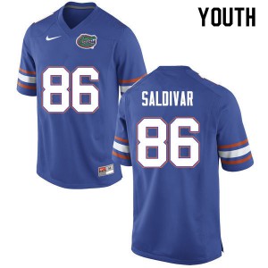 Youth Andres Saldivar Blue University of Florida #86 Official Jersey