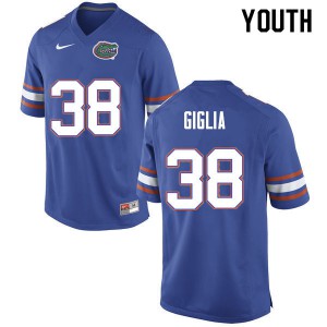 Youth Anthony Giglia Blue Florida #38 Player Jersey