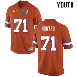 Youth Chris Howard Orange University of Florida #71 Stitch Jersey