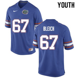 Youth Christopher Bleich Blue Florida #67 High School Jersey