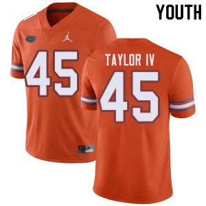 Youth Jordan Brand Clifford Taylor IV Orange University of Florida #45 High School Jerseys