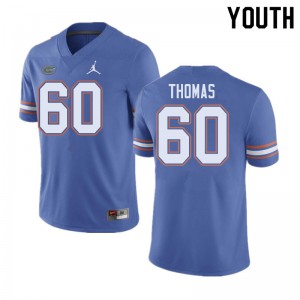 Youth Jordan Brand Da'Quan Thomas Blue Florida #60 Stitched Jersey