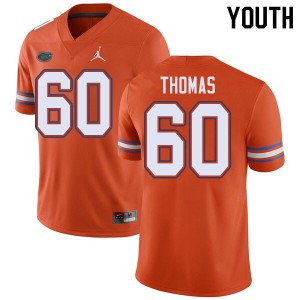 Youth Jordan Brand Da'Quan Thomas Orange Florida #60 Embroidery Jerseys