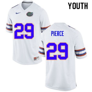 Youth Dameon Pierce White Florida #29 Player Jersey
