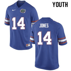 Youth Emory Jones Blue University of Florida #14 College Jersey