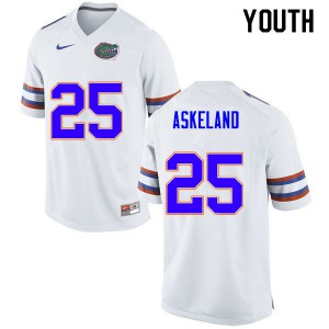 Youth Erik Askeland White Florida #25 Player Jersey