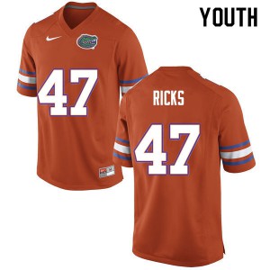 Youth Isaac Ricks Orange Florida #47 High School Jersey