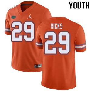 Youth Jordan Brand Isaac Ricks Orange UF #29 High School Jerseys