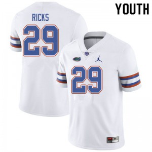 Youth Jordan Brand Isaac Ricks White Florida #29 Embroidery Jerseys