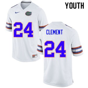 Youth Iverson Clement White Florida #24 College Jerseys
