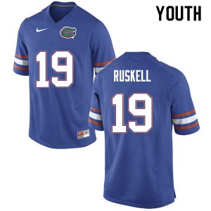 Youth Jack Ruskell Blue Florida #19 University Jerseys