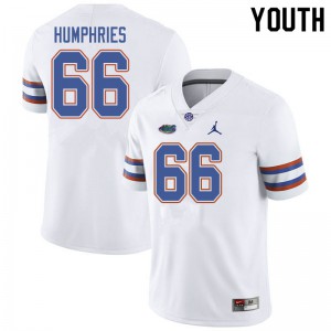 Youth Jordan Brand Jaelin Humphries White Florida Gators #66 High School Jersey