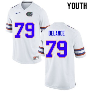 Youth Jean DeLance White UF #79 Player Jerseys