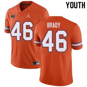 Youth Jordan Brand John Brady Orange Florida Gators #46 Football Jersey