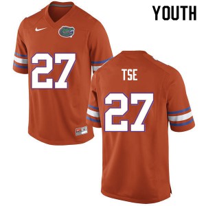 Youth Joshua Tse Orange Florida Gators #27 Player Jerseys