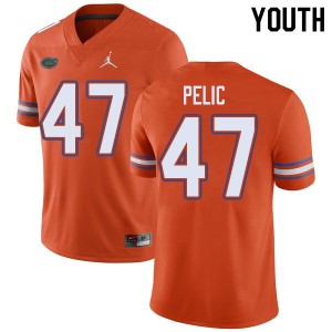 Youth Jordan Brand Justin Pelic Orange University of Florida #47 Official Jerseys