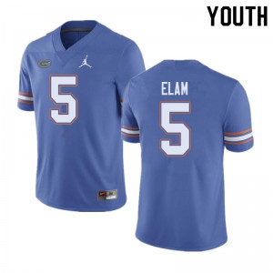 Youth Jordan Brand Kaiir Elam Blue Florida Gators #5 Official Jerseys