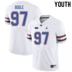 Youth Jordan Brand Khris Bogle White University of Florida #97 NCAA Jerseys