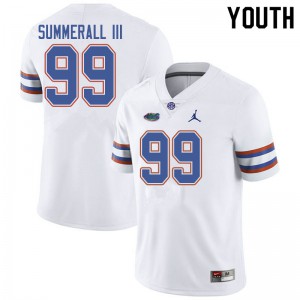 Youth Jordan Brand Lloyd Summerall III White Florida #99 Player Jersey