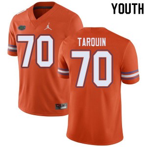 Youth Jordan Brand Michael Tarquin Orange Florida #70 Football Jersey