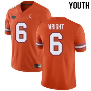Youth Jordan Brand Nay'Quan Wright Orange Florida Gators #6 Embroidery Jersey