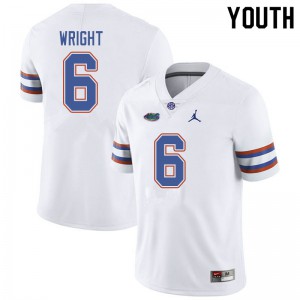 Youth Jordan Brand Nay'Quan Wright White UF #6 Stitched Jersey