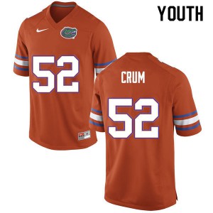 Youth Quaylin Crum Orange University of Florida #52 Player Jerseys