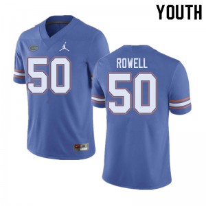 Youth Jordan Brand Tanner Rowell Blue Florida Gators #50 NCAA Jersey