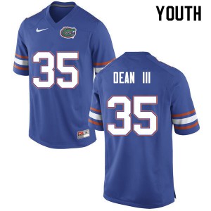 Youth Trey Dean III Blue Florida Gators #35 Alumni Jersey