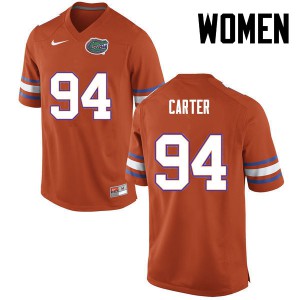 Womens Zachary Carter Orange Florida Gators #94 Football Jersey