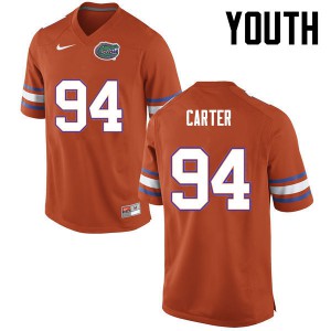 Youth Zachary Carter Orange Florida #94 Football Jerseys