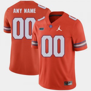 Men Jordan Brand Custom Orange Florida #00 Game Football Jersey
